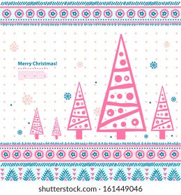 Christmas vector illustration can be used as a greeting card