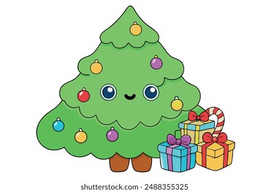 Christmas Vector Illustration | Cartoon, Clipart and Line Art Designs