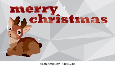 Christmas Vector Illustration with Deer
