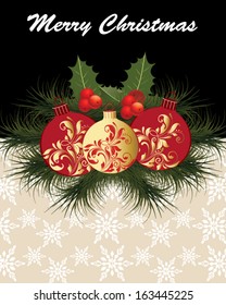 christmas vector illustration with Christmas globe