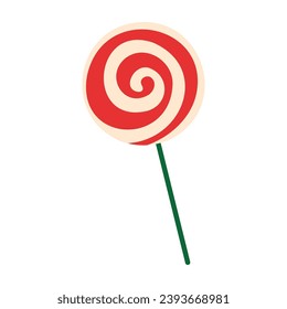Christmas vector illustration with lollipop