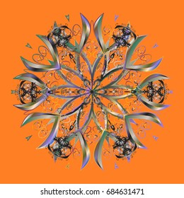 Christmas Vector illustration. Magic holiday abstract background with star and falling snowflakes.
