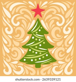 Christmas Vector illustration. Merry Christmas Vector Image.