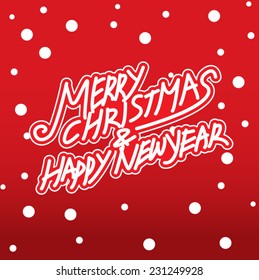 Christmas Vector illustration, Merry Christmas lettering