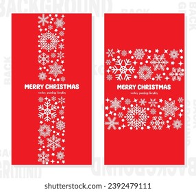 Christmas Vector and Illustration on Red Background.