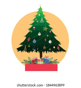 
Christmas vector illustration on white background