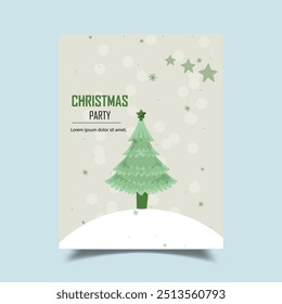 Christmas Vector Illustration Poster Template