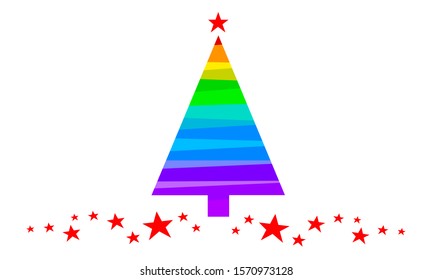 christmas vector illustration with christmas tree