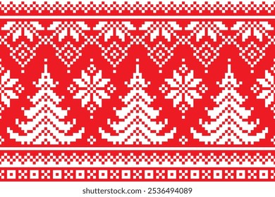 Christmas vector illustration, Christmas wallpaper, pattern, cross stitch, high quality resolution, fabric decoration for textile, clothing, embroidery, Christmas, curtains, fabric
