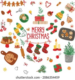 CHRISTMAS VECTOR ILLUSTRATIONS COLLECTION GRAPHIC SET CHRISTMAS 2021