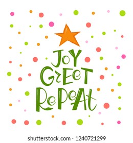Christmas vector lettering illustration for postcards and gifts. Christmas tag, icon, badge. Template for greeting cards, wrapping paper, decoration, packaging. EPS 10