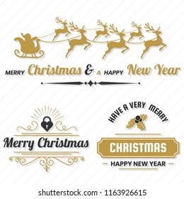 Christmas Vector Logo for banner, poster, flyer