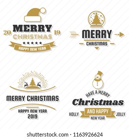 Christmas Vector Logo for banner, poster, flyer