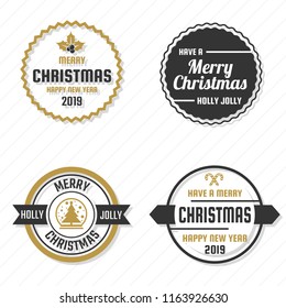 Christmas Vector Logo for banner, poster, flyer 