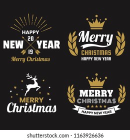 Christmas Vector Logo for banner, poster, flyer
