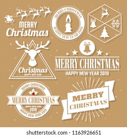 Christmas Vector Logo for banner, poster, flyer