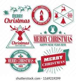 Christmas Vector Logo for banner, poster, flyer