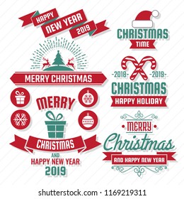 Christmas Vector Logo for banner, poster, flyer