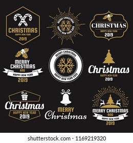 Christmas Vector Logo for banner, poster, flyer