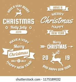 Christmas Vector Logo for banner, poster, flyer