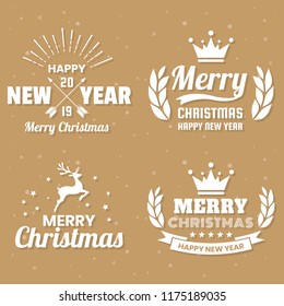 Christmas Vector Logo for banner, poster, flyer