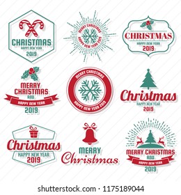 Christmas Vector Logo for banner, poster, flyer