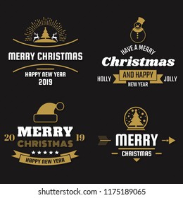 Christmas Vector Logo for banner, poster, flyer