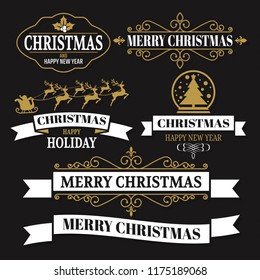 Christmas Vector Logo for banner, poster, flyer