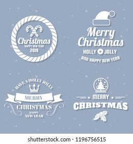 Christmas Vector Logo for banner, poster, flyer