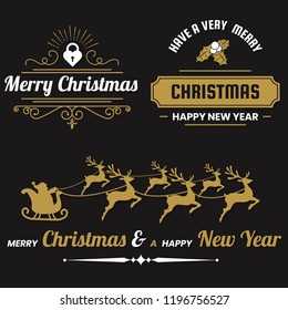 Christmas Vector Logo for banner, poster, flyer