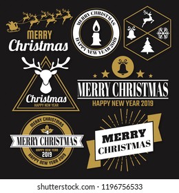 Christmas Vector Logo for banner, poster, flyer
