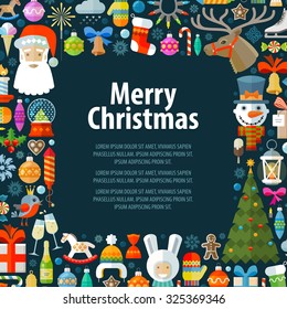 christmas vector logo design template. new year or holiday icons