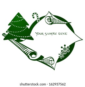 Christmas vector medallion