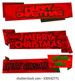 Christmas vector origami banners