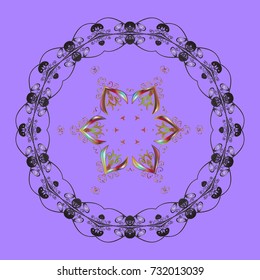 Christmas vector pattern with holidays decorations. Vector christmas abstract colorful background with falling snowflake.