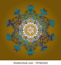 Christmas vector pattern with holidays decorations. Vector christmas abstract colorful background with falling snowflake.