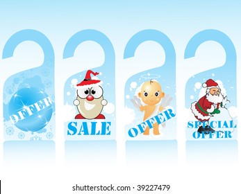 christmas vector sale tag series