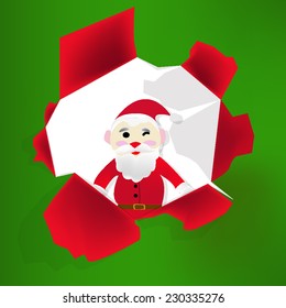 Christmas vector with santa
