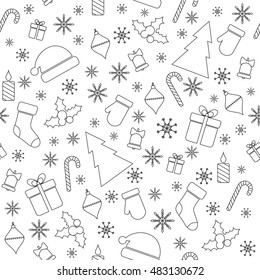 Christmas vector seamless pattern