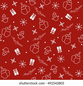 Christmas vector seamless pattern.