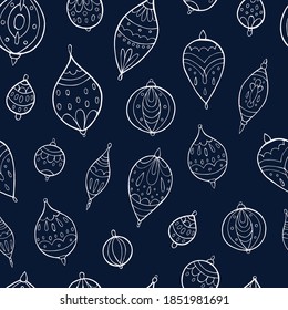 Christmas vector seamless pattern. Great for greeting cards, backgrounds, holiday decor. Background for Christmas and New Year design.