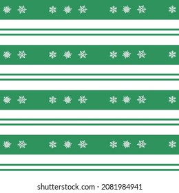 Weihnachtsvektornahtloses Muster. Schneeflocken auf grünem Hintergrund. 