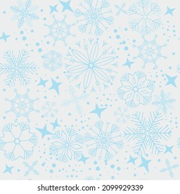 Vector de Navidad patrón sin fisuras con copos de nieve.Para diseño tarjeta de vacaciones, papel de envoltura, caja de vacaciones.