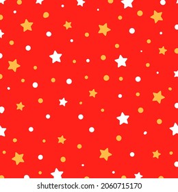 Christmas vector seamless pattern with stars. Vector illustration