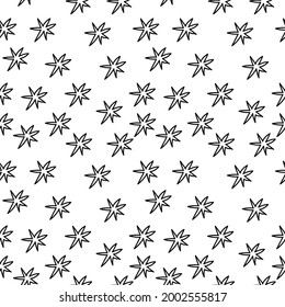 Vector navideño patrón sin fisuras con estrellas.Impresión navideña sobre fondo blanco aislado en estilo doodle dibujado a mano.Diseño para envolver papel, textiles, embalaje, medios sociales, web.