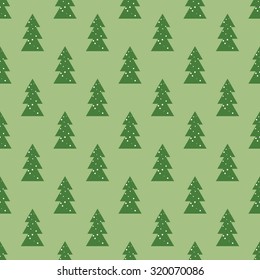 Christmas vector seamless pattern with trees