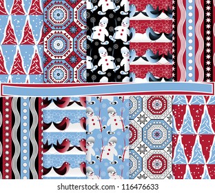 Christmas vector set of paper for scrapbook