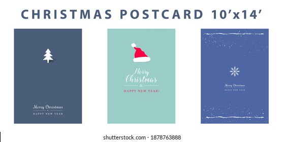 christmas vector, set postcards, digital card, virtual background, facebook cover, linkedin banner vector, instagram logo vector, minimalist flat design, happy holidays vector, hand drawn snowflake