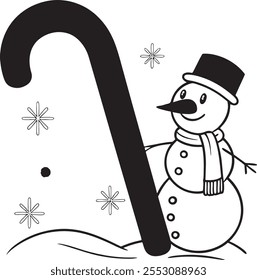 Christmas vector silhouette on white background