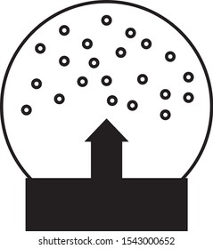 Christmas vector simple drawing, snowball